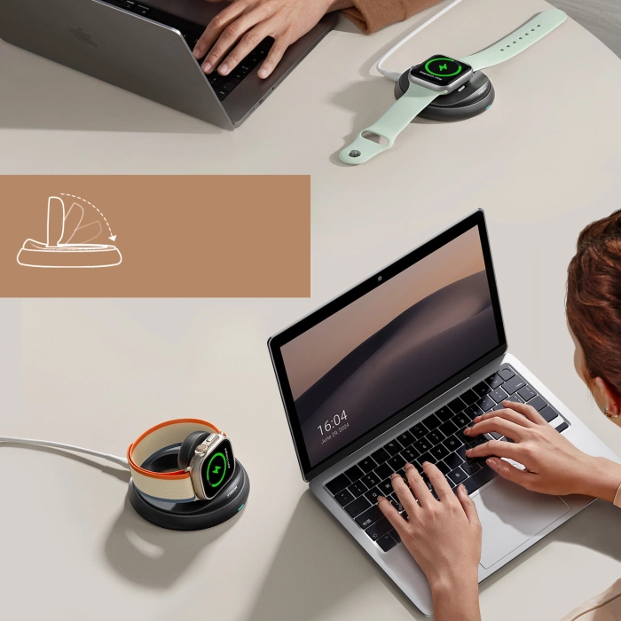 Ładowarka Joyroom JR-W12 indukcyjna składana do zegarków Apple Watch - czarna