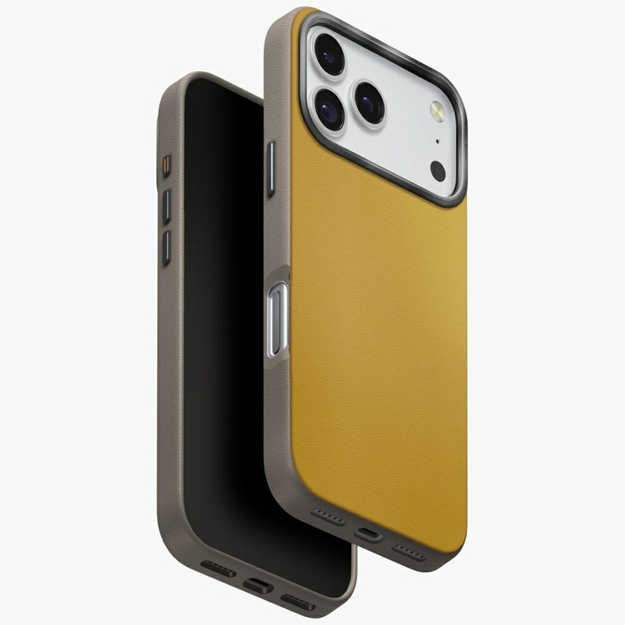 Etui UNIQ Lyden DS do iPhone 17 Pro      Magclick Charging żółto-szary