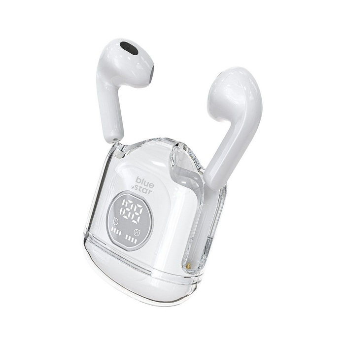 Słuchawki bezprzewodowe douszne Blue Star Transparency Fi22 TWS białe 