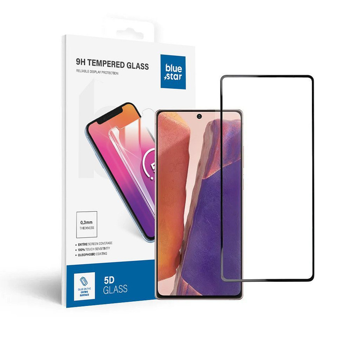 Szkło hartowane do Samsung Galaxy Note 20 (full glue/case friendly/działający czytnik) - czarny