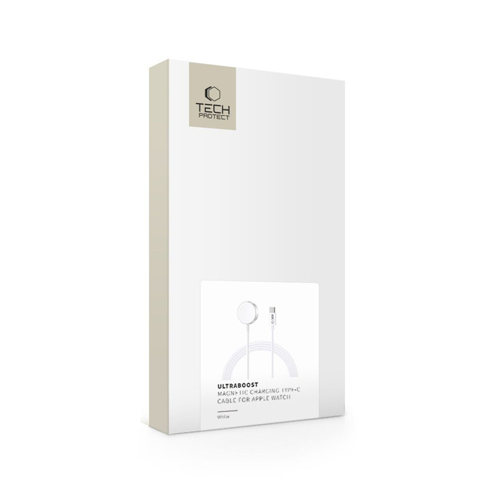 Kabel Typ Usb-c Tech-protect Ultraboost Magnetic Charging 120cm Apple Watch Biały