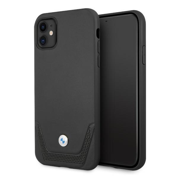 Etui BMW Apple iPhone 11 Leather Perforate Czarny Hardcase CASE