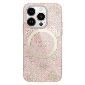 Etui Guess iPhone 16 Pro Max  6.9" różowy/pink hardcase IML Peony On 4G Background MagSafe