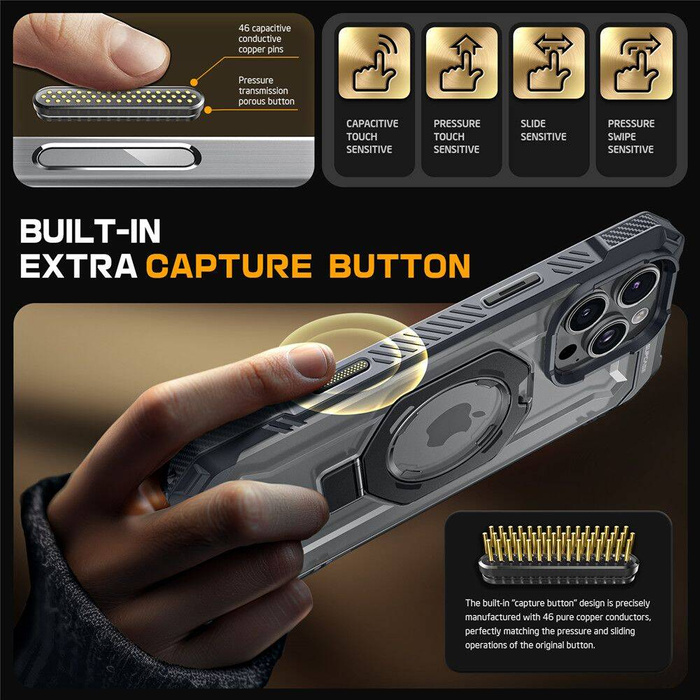 ETUI SUPCASE UB GRIP MAG MAGSAFE IPHONE 16 PRO MAX GREY