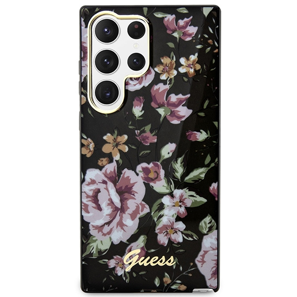 Etui Guess Guhcs23lhcfwsk S23 Ultra S918 Czarny/black Hardcase Flower Collection Case