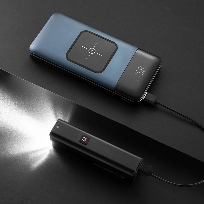 Lampka rowerowa przednia Rockbros 24610002001 1000 lm + kabel USB-C - USB-A - czarna