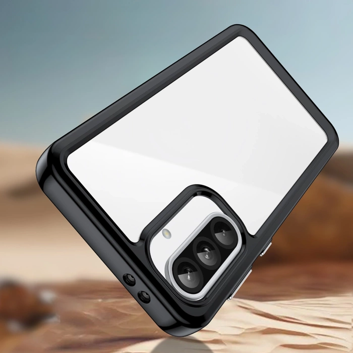 Etui Outer Space Case do Samsung Galaxy A26 pokrowiec z elastyczną ramką - czarne