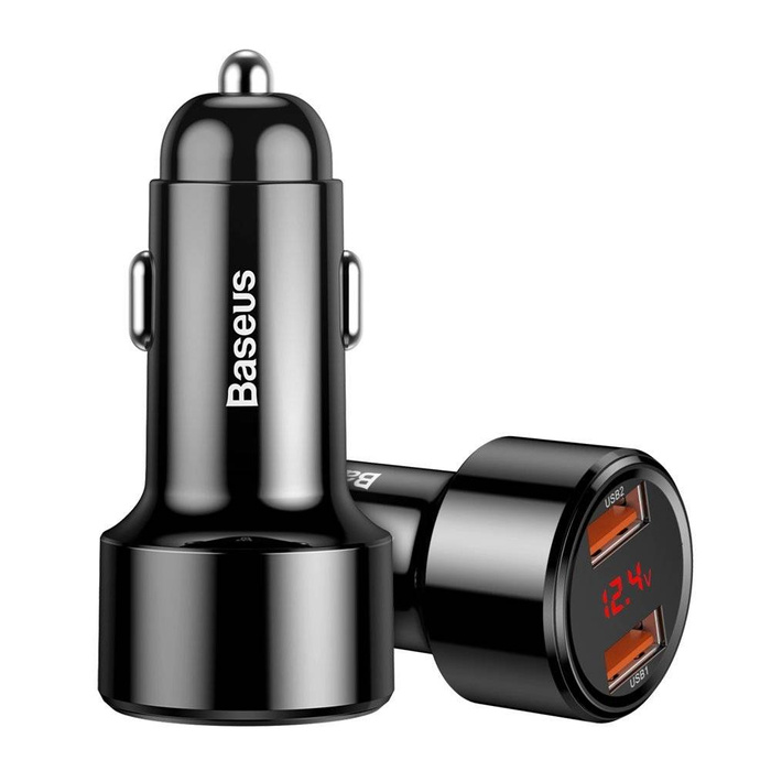 [PO ZWROCIE] Baseus Magic Series Dual QC - ładowarka samochodowa Quick Charge 3.0 2x USB 45W 6A czarny (CCMLC20A-01)