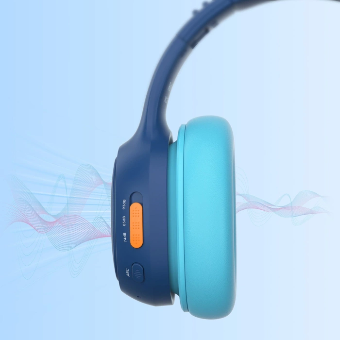 Słuchawki bezprzewodowe Tronsmart KH03 z ANC, dla dzieci, bezpieczne - niebieskie