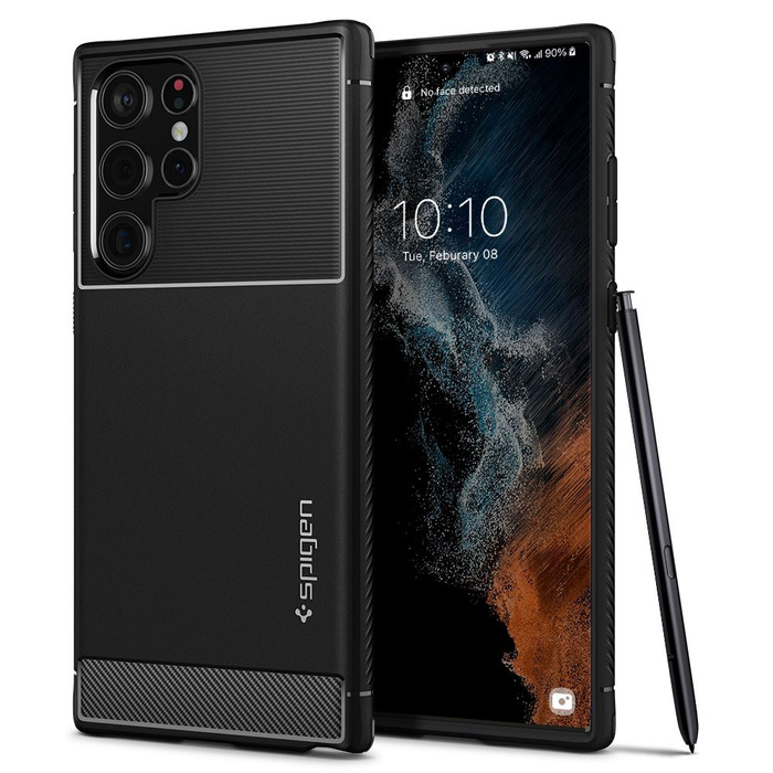ETUI SPIGEN S22 ULTRA Rugged Armor Matte Black Case
