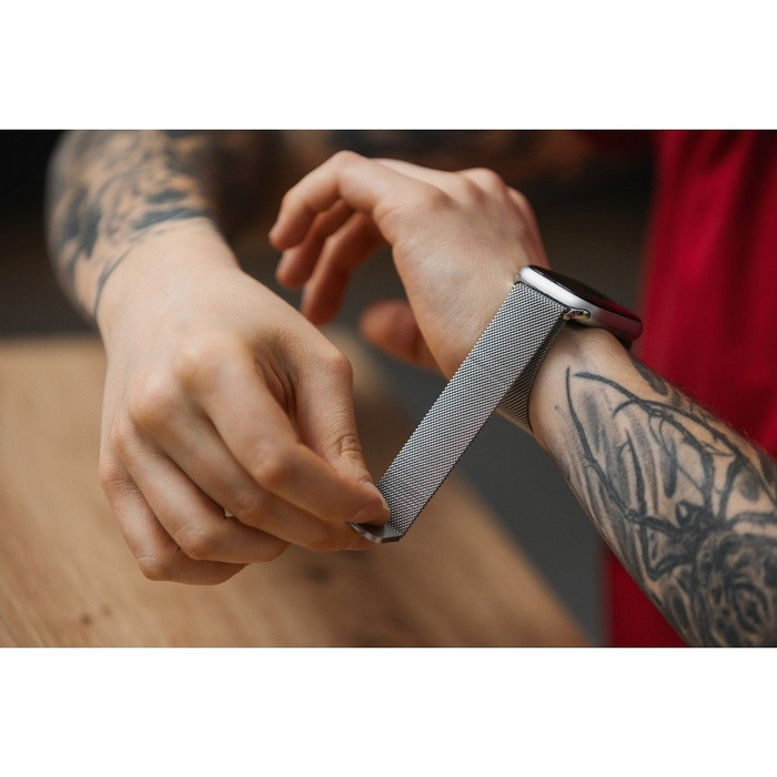 Pasek do Apple Watch Forcell F-Design FA03 magnetyczny stal 42 / 44 / 45 / 49 mm różowy