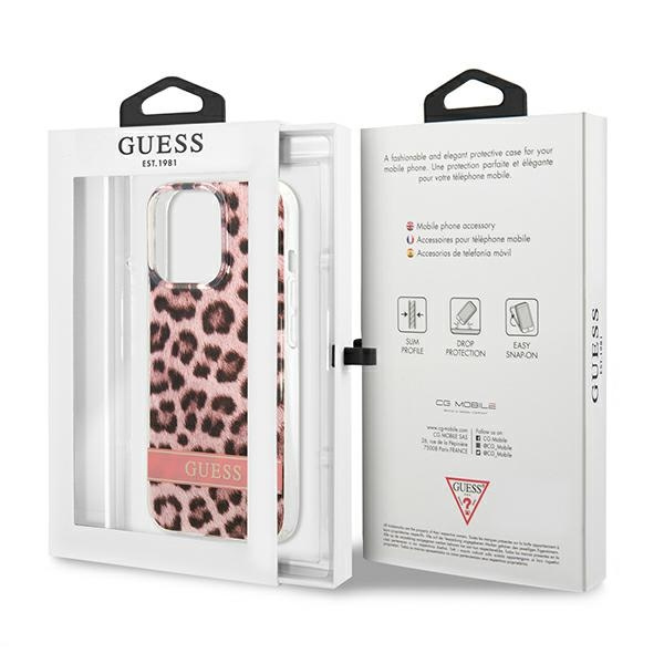 Etui GUESS Apple iPhone 13 Pro Max Leopard Różowy Hardcase