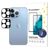 Czarne szkło na aparat Wozinsky Full Camera Glass na iPhone 17 Pro, zestaw 2 sztuk