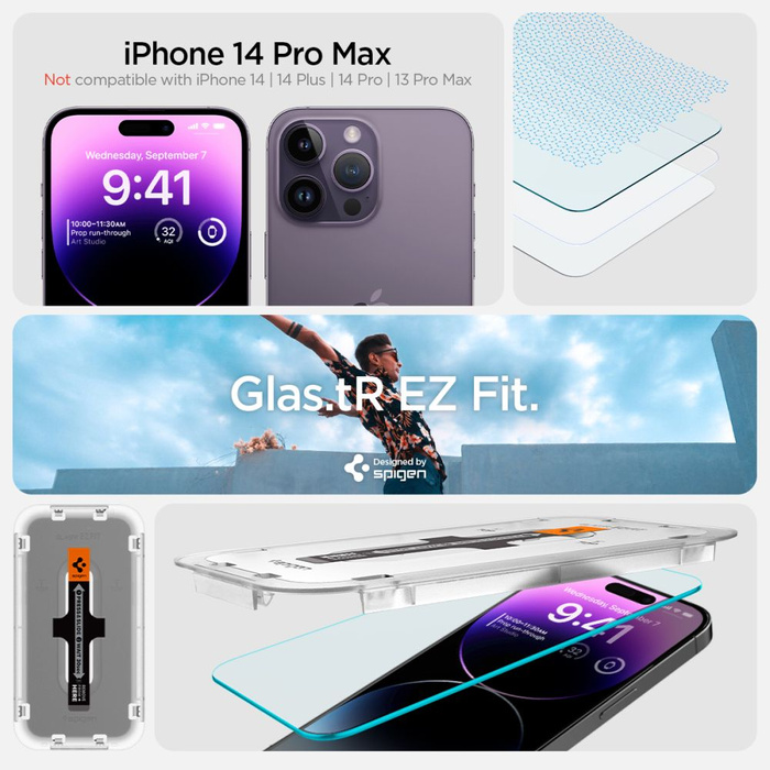 Szkło Hartowane Spigen Glas.tr ”ez Fit” 2-pack iPhone 14 Pro Max Clear