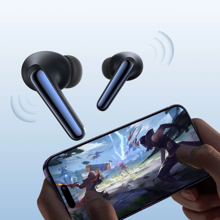 Słuchawki Joyroom Funpods JR-FN2 douszne TWS z Bluetooth 5.4, funkcją ANC i ochroną IP54 - czarne