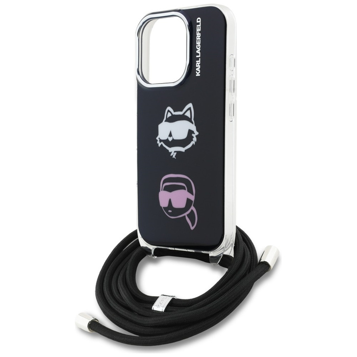 Etui Karl Lagerfeld IML Crossbody        Karl&Choupette Head do iPhone 16 Pro czarny