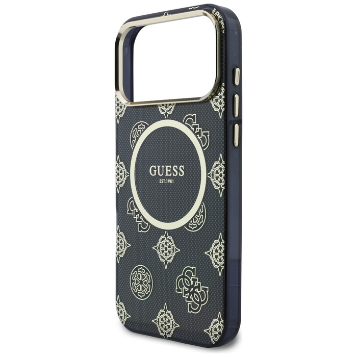 Etui Guess IML Peony Dot MagSafe do      iPhone 17 Pro Max czarny