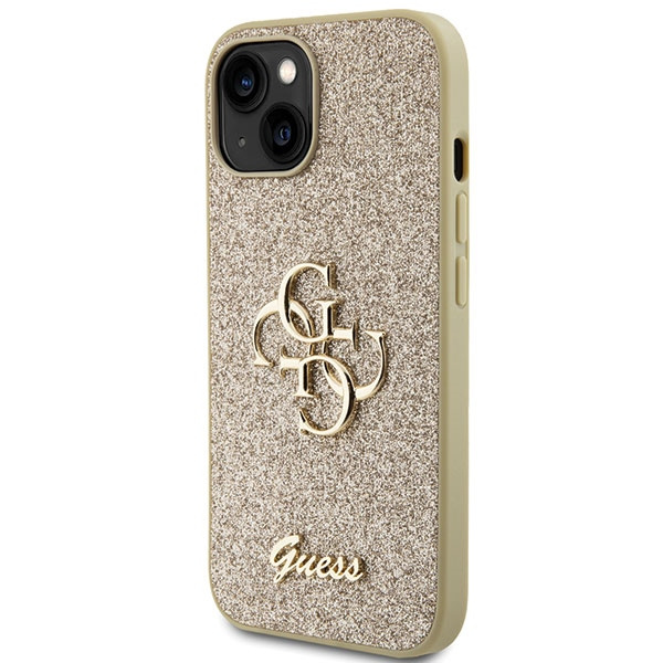 Etui Guess GUHCP15MHG4SGD iPhone 15 Plus 6.7" złoty/gold hardcase Glitter Script Big 4G Case