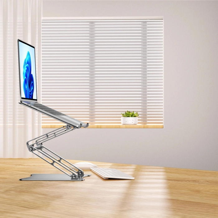 Podstawka pod laptopa Wozinsky WRS-CPY75DSS aluminiowa + Gratis! podstawka do smartfona - srebrna