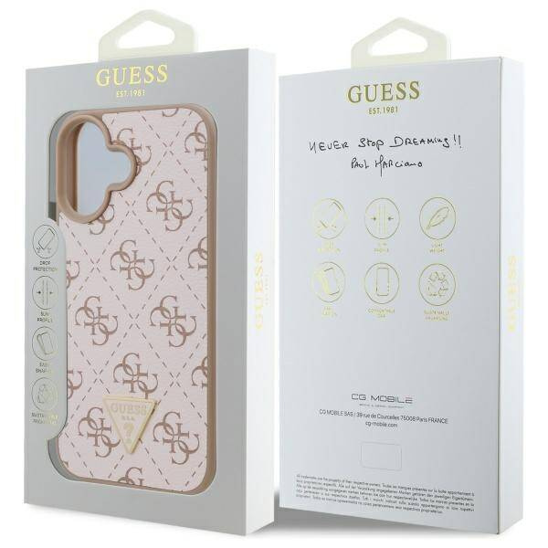 Etui Guess iPhone 16 Plus biały/white hardcase New 4G Triangle
