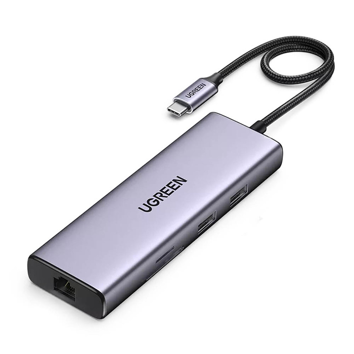 Wielofunkcyjny HUB 5w1 USB-C  - HDMI 1.4 / 3 x USB-A / USB-C PD 100W Ugreen CM511 - szary