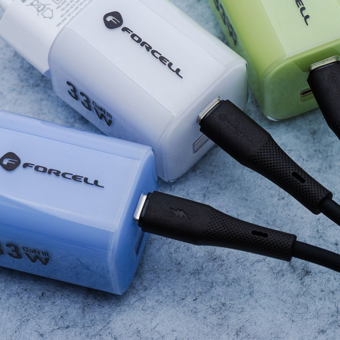 Kabel USB A do Micro USB Forcell F-Energy QC3.0 2,4A 18W Silicone 1 m C341 czarny