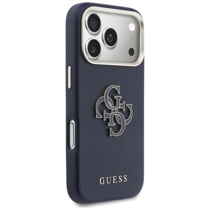 Etui Guess FW Resin Logo do iPhone 17    Pro Max niebieski