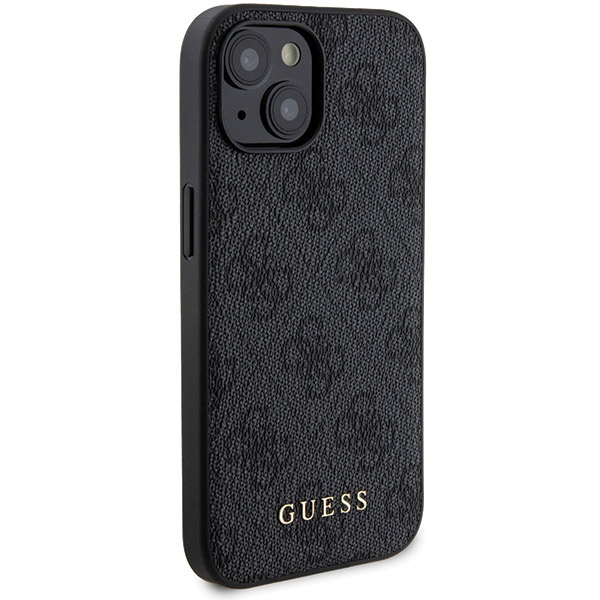 Zestaw Guess GUBPM5P15S4GEMGK iPhone 15 6.1" hardcase + Powerbank 5000mAh MagSafe czarny/black 4G Metal Logo