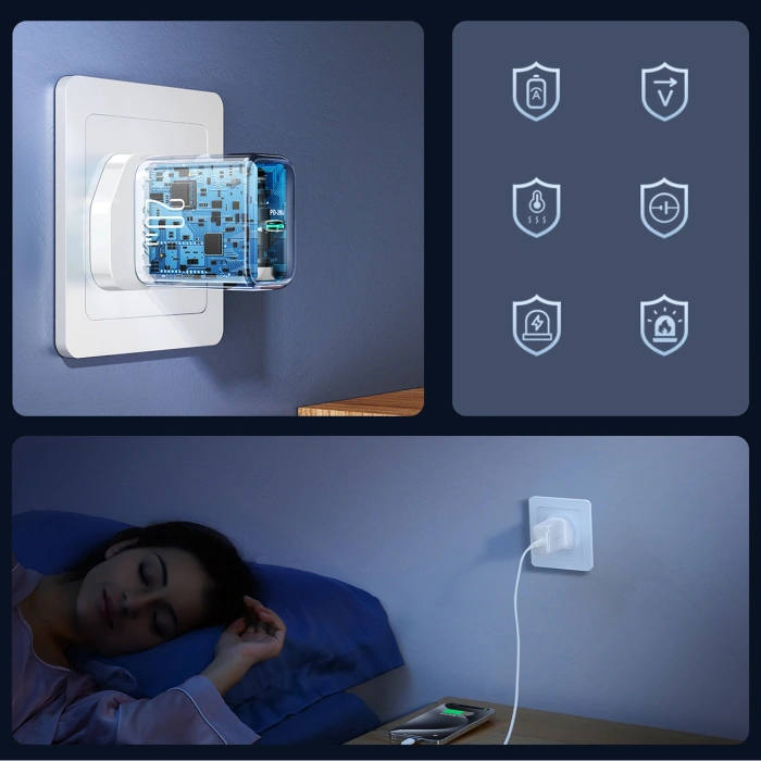 Ładowarka sieciowa Joyroom JR-TCF20 PD 20W (wtyczka UK) - biała