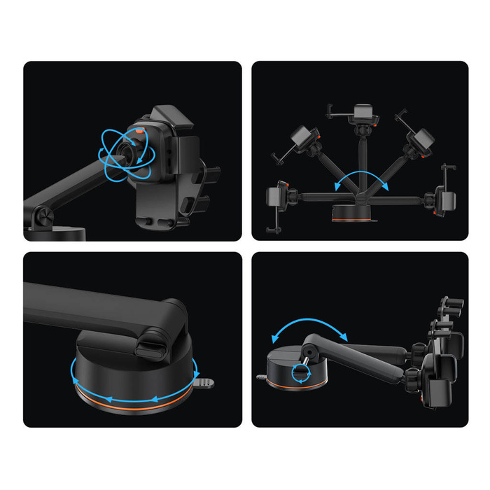 [PO ZWROCIE] Baseus Easy Control Pro uchwyt na kokpit szary (Suction Cup Version) (SUYK020014)