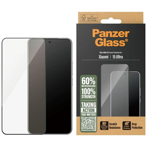 Szkło hartowane PanzerGlass Ultra-Wide   Fit w. Black Frame do Xiaomi 15 Ultra