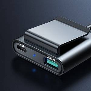 Joyroom ładowarka samochodowa 2xPD + 2xQC3.0 75W 1,5m czarna (JR-CL05)