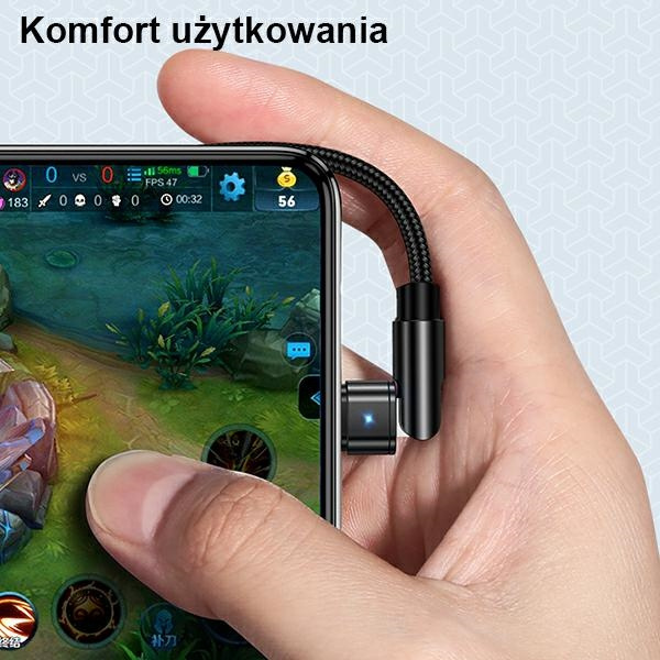 Kabel Pleciony USAMS USB MicroUSB U60 Obrotowy 2A 1m Czarny