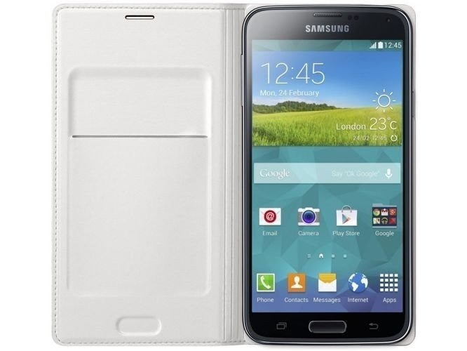 Etui Flip FUTERAŁ SAMSUNG Galaxy S5 BIAŁY ORYGINAŁ