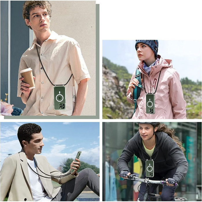 Etui Tech-protect Flexair Chain Magsafe iPhone 15 Pro Max Black & Beige Case