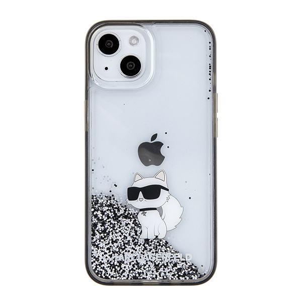 Etui Karl Lagerfeld KLHCP15SLKCNSK iPhone 15 6.1" transparent hardcase Liquid Glitter Choupette Case
