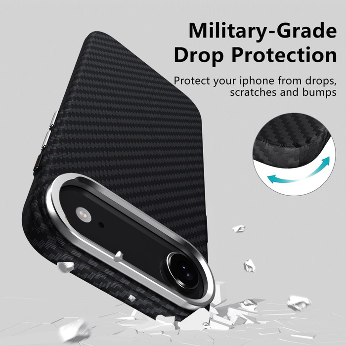 TECH-PROTECT ION CARBON MAGSAFE IPHONE 17 AIR BLACK/SILVER