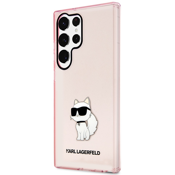 Etui Karl Lagerfeld Klhcs23lhnchtcp S23 Ultra S918 Różowy/pink Hardcase Ikonik Choupette Case