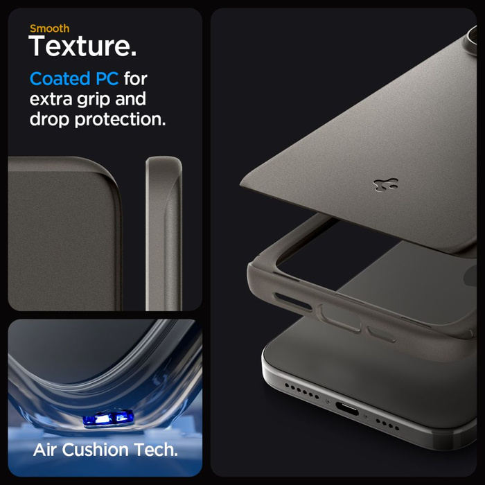 Etui Spigen Thin Fit iPhone 15 Pro Max Gunmetal Case