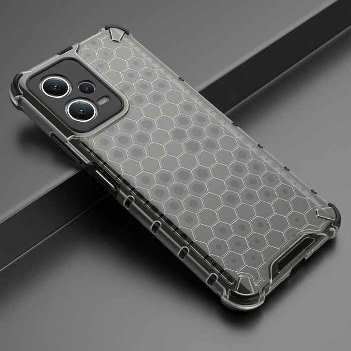 Etui Honeycomb etui do Xiaomi Redmi Note 12 5G / Poco X5 5G pancerny hybrydowy pokrowiec czarne Case