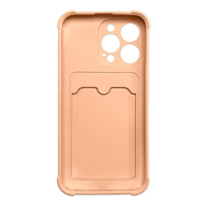 Card Armor Case etui pokrowiec do Samsung Galaxy A32 4G portfel na kartę silikonowe pancerne etui Air Bag różowy