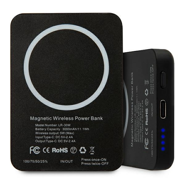 Powerbank Indukcyjny KARL LAGERFELD 3000mAh MagSafe Czarny