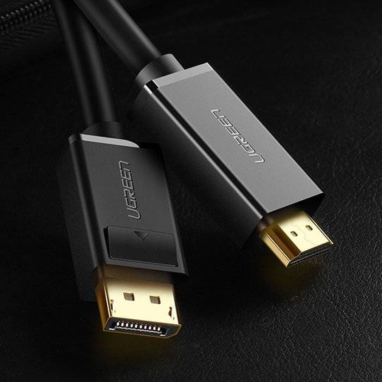 Ugreen jednokierunkowy kabel z DisplayPort na HDMI 4K 30 Hz 32 AWG 3 m czarny (DP101 10203)