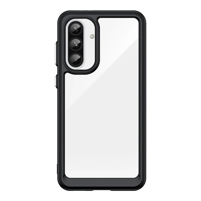 Etui Outer Space Case do Samsung Galaxy A36 pokrowiec z elastyczną ramką  - czarne