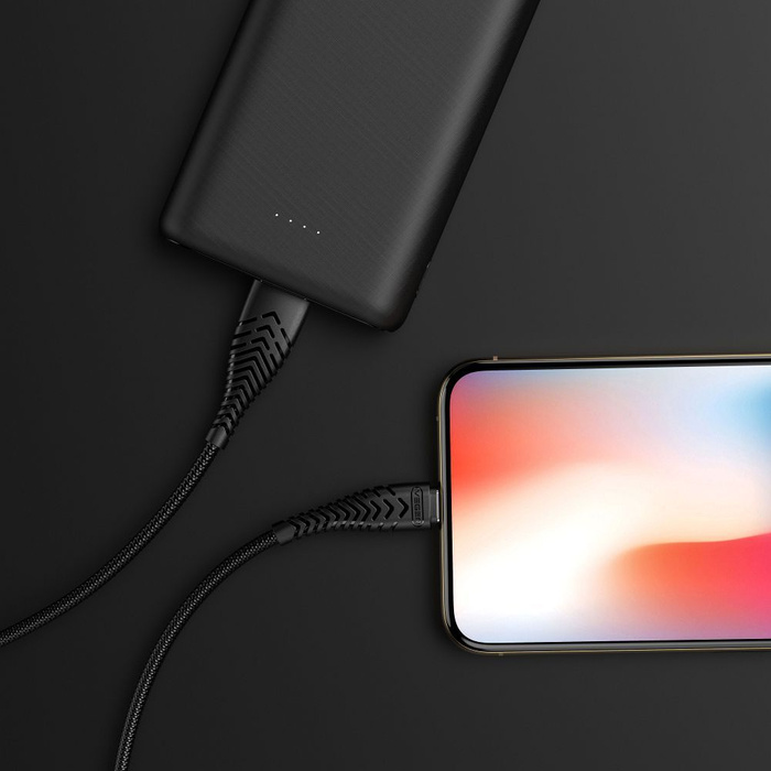 VEGER kabel USB A do Lightning 2,4A V105 1,2 m czarny