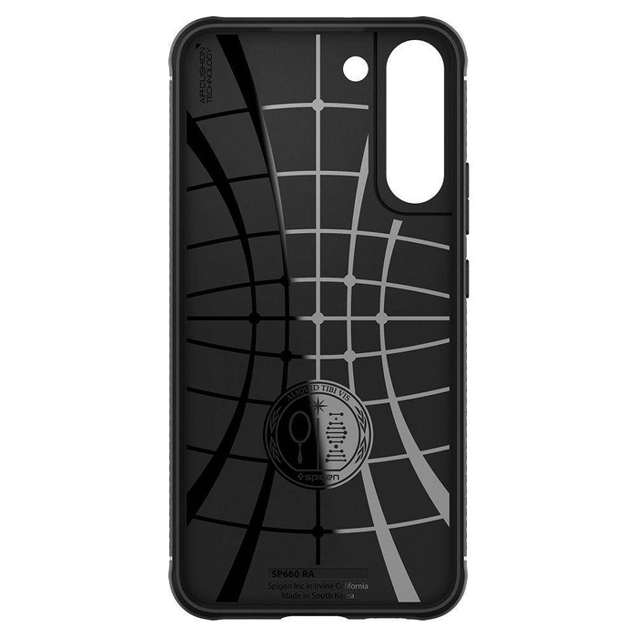 SPIGEN Galaxy S22 Rugged Armor ETUI MATTE Czarne + Szkło 3MK Flexible Glass