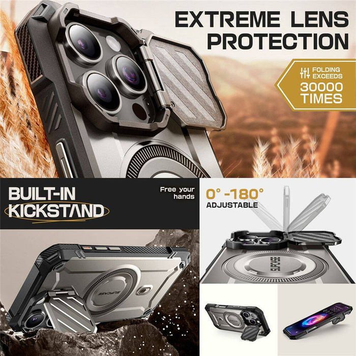 ETUI SUPCASE UB XT MAG MAGSAFE IPHONE 16 PRO MAX TIGREY