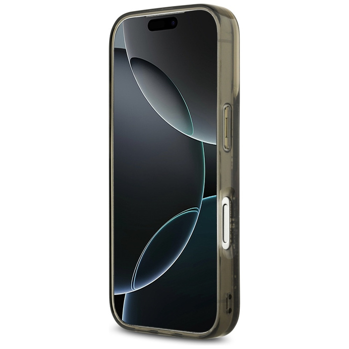 Etui Karl Lagerfeld Liquid Glitter       Choupette Logo MagSafe do iPhone 17 Pro czarny