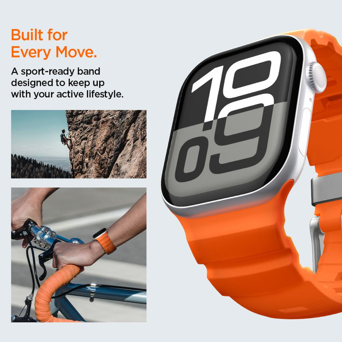 PASEK SPIGEN APPLE WATCH 8 / 9 / 10 / 11 / SE / ULTRA (44 / 45 / 46 / 49 MM) WBS2 BAND ORANGE