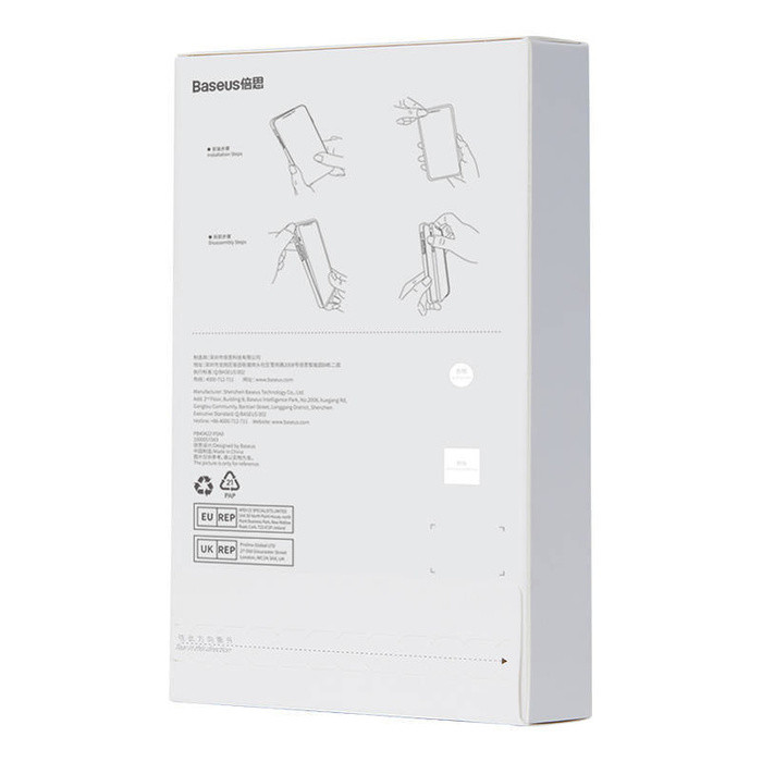 Etui Baseus Crystal Series Clear do iPhone 12 Pro (przeźroczyste) + szkło hartowane + zestaw czyszczący